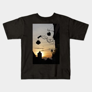 Sunset on Herrngasse - Rothenburg, Germany (1) Kids T-Shirt